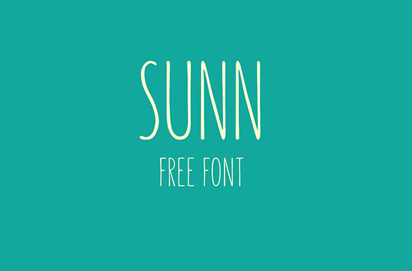 SUNN - Free Handwriting Font